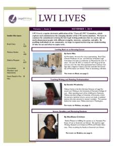 LWI LIVES Volume 1, Issue 2 Inside this issue: Brad Clary