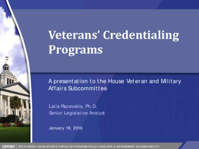 Veterans’ Credentialing Programs