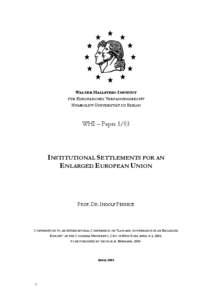 WALTER HALLSTEIN-INSTITUT FÜR EUROPÄISCHES VERFASSUNGSRECHT HUMBOLDT-UNIVERSITÄT ZU BERLIN WHI – Paper 5/03