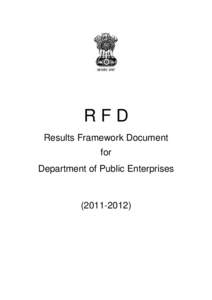 RFD Results Framework Document for Department of Public Enterprises[removed])