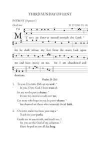 68  THIRD SUNDAY OF LENT INTROIT (Option 1) Oculi mei