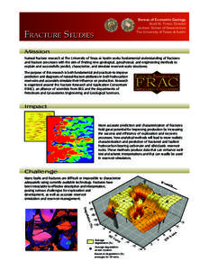 Bureau of Economic Geology Scott W. Tinker, Director Jackson School of Geosciences The University of Texas at Austin  Fracture Studies