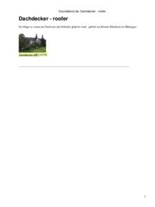 Soundalbum.de: Dachdecker - roofer  Dachdecker - roofer So klingt es, wenn ein Dach neu mit Schiefer gedeckt wird - gehört am Kloster Eberbach im Rheingau.  Dachdecker.MP3 0.9 M