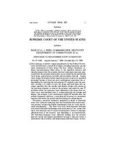 Ralph Baze / Sodium thiopental / Wilkerson v. Utah / Baze v. Rees / Glass v. Louisiana / Albert Greenwood Brown / Participation of medical professionals in American executions / Capital punishment / Lethal injection / Pancuronium bromide