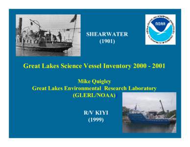 Great Lakes Research Vessel Inventory   Vessels Identified[removed]Responses to date[removed]