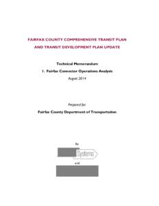 Technical Memorandum 1: Fairfax Connector Operations Analysis