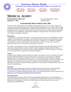 Southwest District Health[removed]Miami Lane ♦ Caldwell, Idaho 83607 ♦ ([removed] ♦ FAX[removed]1008 E. Locust Emmett, ID[removed]6371