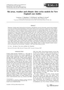 INTERNATIONAL JOURNAL OF CLIMATOLOGY Int. J. Climatol. 27: 2113–[removed]Published online 26 June 2007 in Wiley InterScience (www.interscience.wiley.com) DOI: [removed]joc[removed]Ski areas, weather and climate: time s