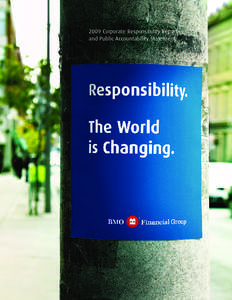 2009 Corporate Responsibility Report and Public Accountability Statement 2009 Corporate Responsibility Report and Public Accountability Statement  Contents