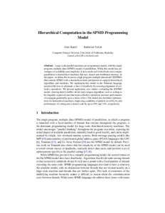 Computer programming / Thread / SPMD / Task parallelism / Data parallelism / Deadlock / Barrier / Lock / PM2 / Concurrent computing / Parallel computing / Computing