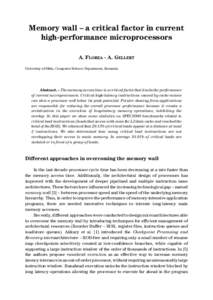 Central processing unit / Computer memory / Runahead / CPU cache / Microarchitecture / Memory-level parallelism / Parallel computing / Branch predictor / Instruction set / Computer architecture / Computer hardware / Computer engineering