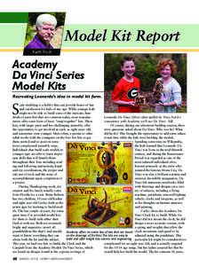 Model Kit Report Keith Pruitt Academy Da Vinci Series Model Kits