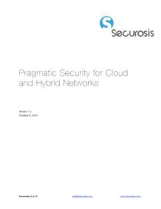 Pragmatic Security for Cloud and Hybrid Networks   Version 1.0