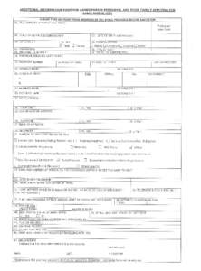 ADDITIONALINFORMATION FORM FOR ARMED FORCES PERSONNEL AND THEIR FAMILY APPLYING FOR BANGLADESHI VISA PLEASE TYPE OR PRINT YOUR ANSWERS IN THE SPACE PROVIDED 01. FULL NAME (First/Middle/Family  BELOW EACH ITEM