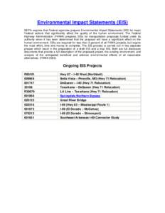 Environmental Impact Statements (EIS)