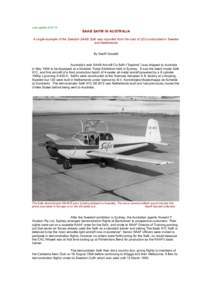 Propeller aircraft / Saab 91 Safir / Bobby Gibbes / Launceston Airport / Ansett Australia / Safir / Saab / Launceston /  Tasmania / Aviation / Geography of Tasmania / Transport