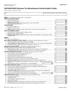 4573, 2008 MICHIGAN Business Tax Miscellaneous Nonrefundable Credits