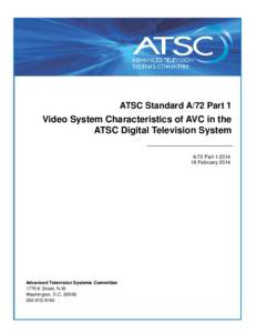 A/72 Part 1:2014 Video and Transport Subsystem Characteristics of MVC for 3D-TVError! Reference source not found.