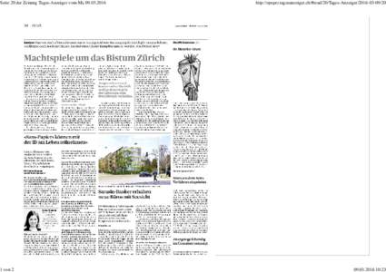 Seite 20 der Zeitung Tages-Anzeiger vom Mi, von 2 http://epaper.tagesanzeiger.ch/#read/20/Tages-Anzeiger