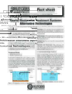 FS530  Fact sheet For a comprehensive list of our publications visit www.rcre.rutgers.edu  Onsite Wastewater Treatment Systems: