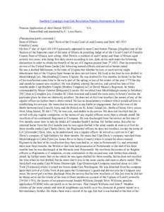 Southern Campaign American Revolution Pension Statements & Rosters Pension Application of Abel Dortch S32221 Transcribed and annotated by C. Leon Harris. VA