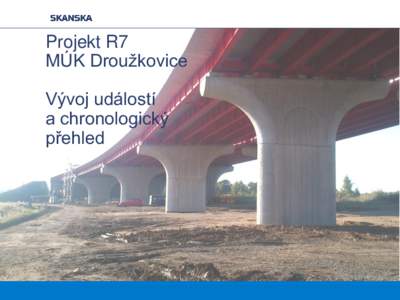 Projekt R7 MÚK Droužkovice Vývoj událostí a chronologický přehled