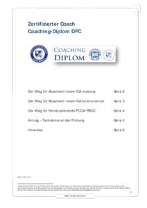 Zertifizierter Coach Coaching-Diplom DFC Der Weg für Absolvent/innen ICA modular  Seite 2