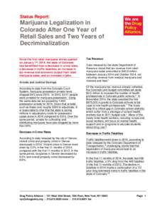 Microsoft Word - DPA_Colorado_Marijuana Legalization_One Year Status Report