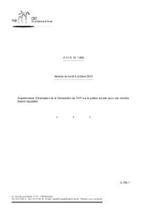 A V I S N° 1.959 ----------------------- Séance du lundi 5 octobre 2015 -------------------------------------------