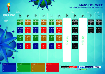MATCH SCHEDULE FIFA BEACH SOCCER WORLD CUP PORTUGAL 2015 Tuesday 14 July