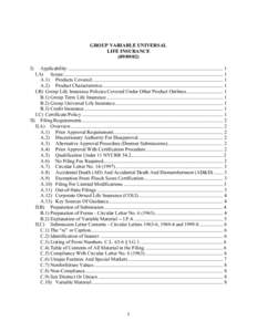 Institutional investors / Insurance / Economics / Variable universal life insurance / Health insurance / Universal life insurance / Accidental death and dismemberment insurance / Term life insurance / Risk purchasing group / Life insurance / Financial economics / Financial institutions