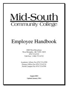 Employee Handbook 2000 West Broadway West Memphis, AR[removed][removed]Toll Free: [removed]