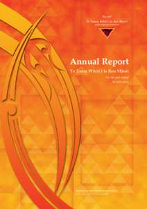 E34  Annual Report Te Taura Whiri i te Reo Mäori for the year ended 30 June 2012