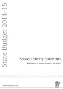 Department of Natural Resources and Mines: Budget Paper 5 – Service Delivery Statements (Queensland State Budget[removed])