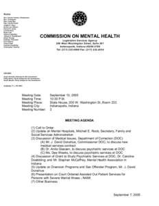 Members Sen. Connie Lawson, Chairperson Sen. Vi Simpson Rep. Cindy Noe Rep. Charlie Brown Abigail P. Flynn