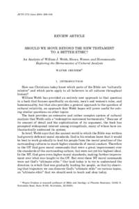 Christianity and women / Theology / Christian views on the old covenant / Christian ethics / William J. Webb / Biblical studies / Christianity / Christian theology / Religious philosophy