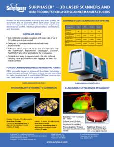 Surphaser® — 3D laser scanners and OEM products for laser scanner manufacturers Known for its unsurpassed accuracy and scan quality, the Surphaser line of scanners offers both short range and medium range models ideal