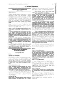 Nuclear proliferation / United Nations Security Council Resolution 984 / Nuclear Non-Proliferation Treaty / Security assurance / Nuclear disarmament / Weapon of mass destruction / New Agenda Coalition / United Nations Security Council Resolution 255 / Nuclear weapons and Ukraine / International relations / Nuclear weapons / Nuclear warfare