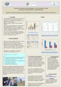 =  Potential of livestock dung based biogas in rural households in Nepal Mr. Narayan Prasad Adhikari, Dr. Manfred Denich Department of Ecology and Natural Resources Management, Centre for Development Research (ZEF), Univ