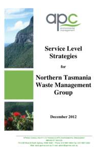 Service Level Strategies for Northern Tasmania Waste Management