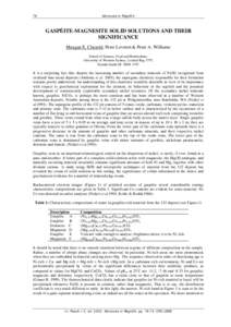 78  Advances in Regolith GASPÉITE-MAGNESITE SOLID SOLUTIONS AND THEIR SIGNIFICANCE