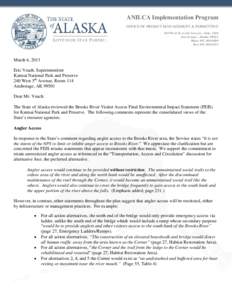 ANILCA Implementation Program OFFICE OF PROJECT MANAGEMENT & PERMITTING 550 West Seventh Avenue, Suite 1430 Anchorage, Alaska[removed]Main: [removed]Fax: [removed]