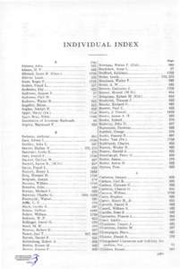 INDIVIDUAL INDEX A Abrams, John Adams, H . P Albrand, Louis H. (Capt.)