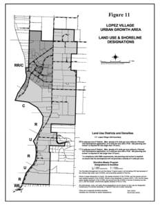 Figure 11 LOPEZ VILLAGE URBAN GROWTH AREA LAND USE & SHORELINE DESIGNATIONS