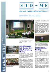 Newslettering, gave an interesting summary of the last 20 years and how it all began.  NEWSLETTER 33