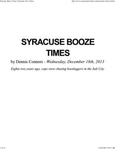 Syracuse Booze Times | Syracuse New Times