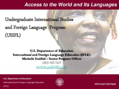 Academic transfer / Fulbright Program / Student exchange / United States Department of Education / Elementary and Secondary Education Act / International studies / National Resource Center / Education / Academia / Knowledge