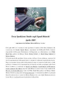 Prima Spedizione Studio sugli Squali Bianchi