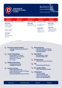 Bulletin 18  International School of London London