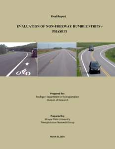 Tapan K. Datta / Transport / Rumble strip / Michigan Department of Transportation